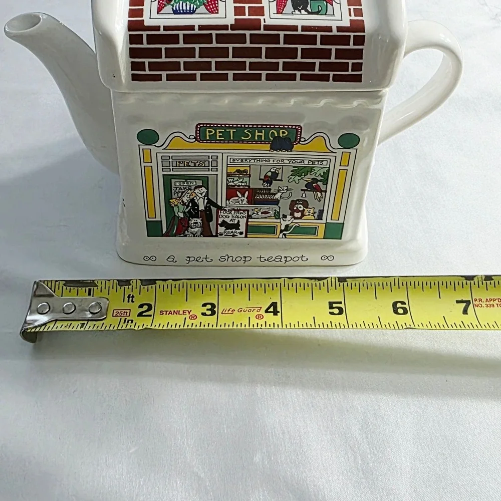 Vintage 70s Wade England Pet Shop Teapot, Kitchen Shelf Decor READ